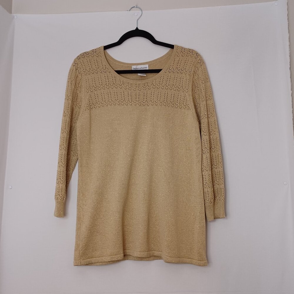 Women's Draper's & Damon's Gold Sweater‎ Size Medium